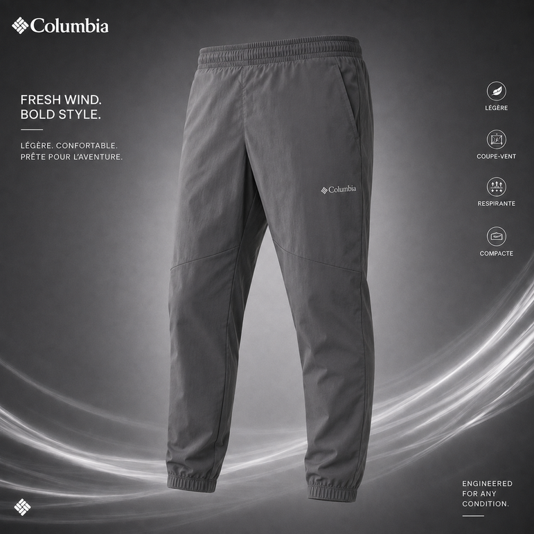 Pantalon Columbia Tech Gris Foncé