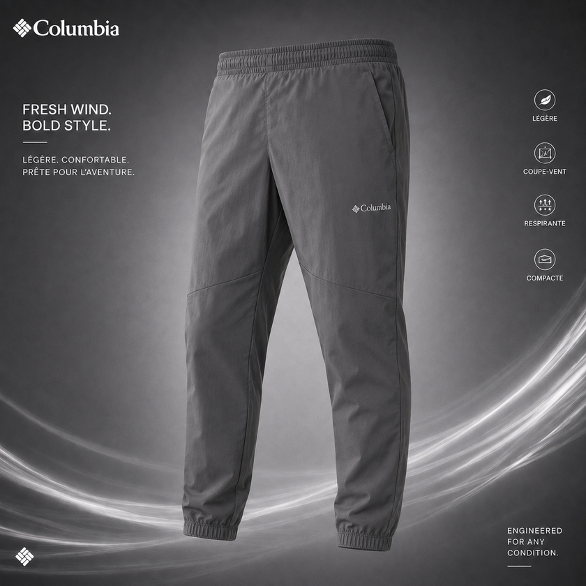 Pantalon Columbia Tech Gris Foncé