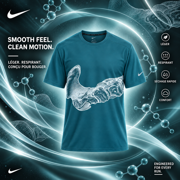 Tee-Shirt Nike Running Os Bleu