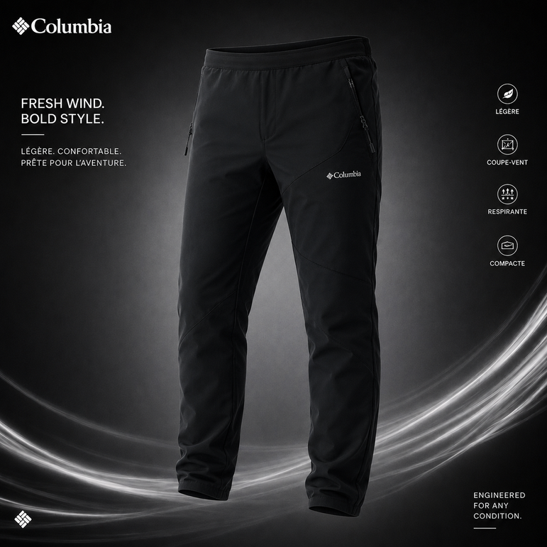 Pantalon Columbia Tech Noir
