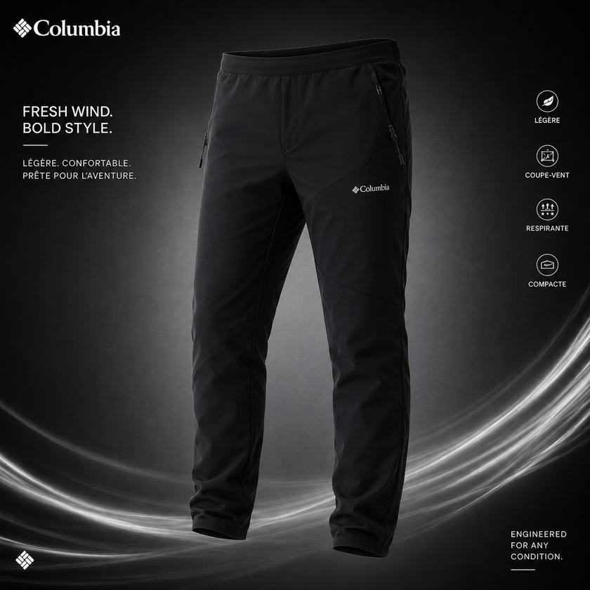 Pantalon Columbia Tech Noir