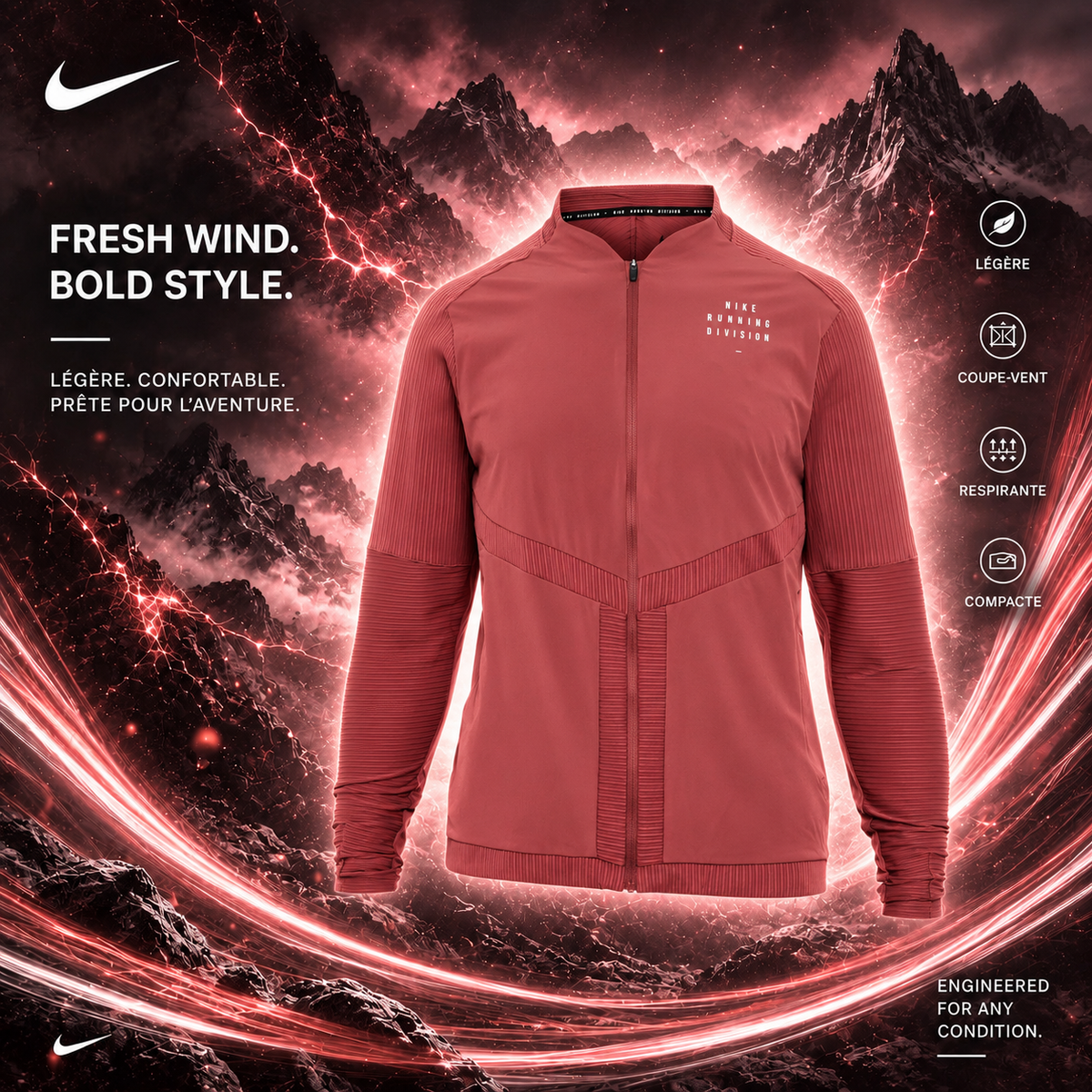 Veste Nike Division Élément Rouge