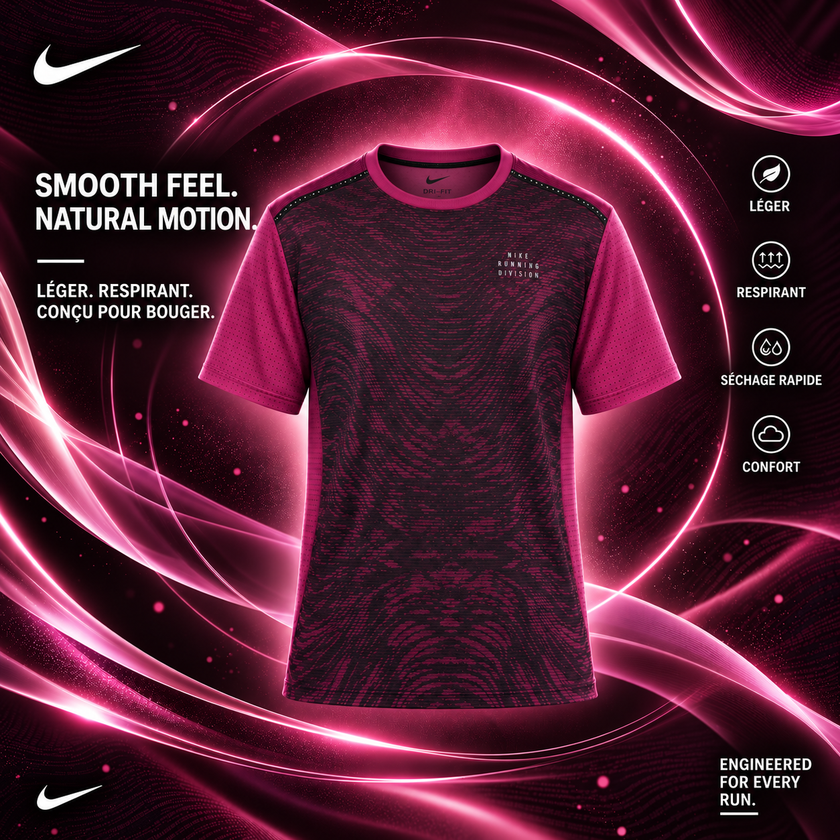 Tee-Shirt Nike Division Rose
