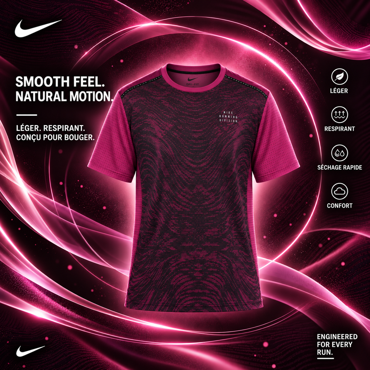 Tee-Shirt Nike Division Rose
