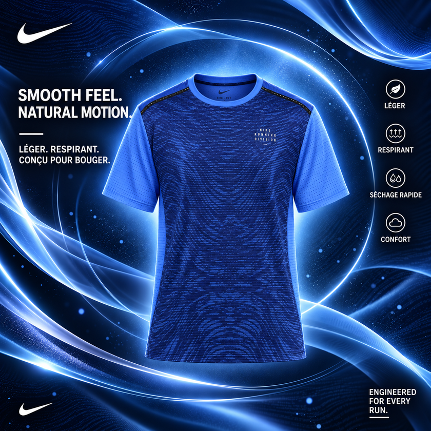 Tee-Shirt Nike Division Bleu