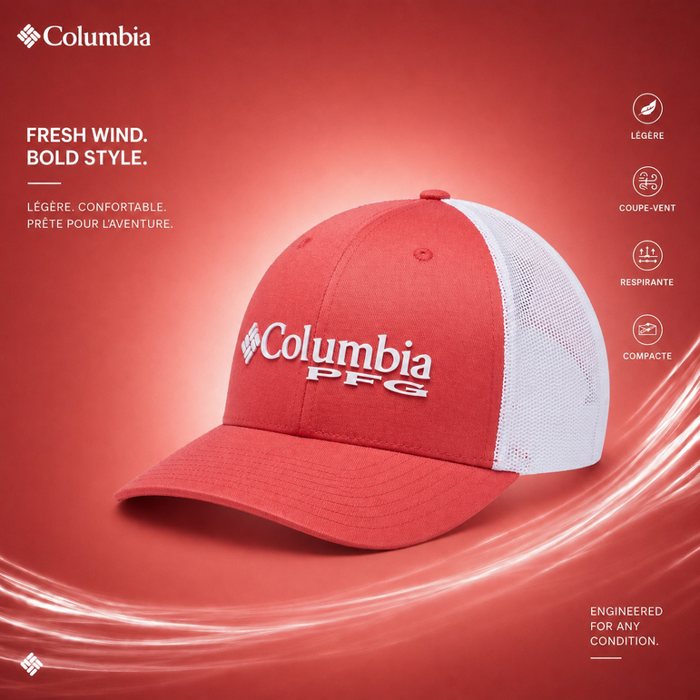 Casquette Columbia PFG Rouge
