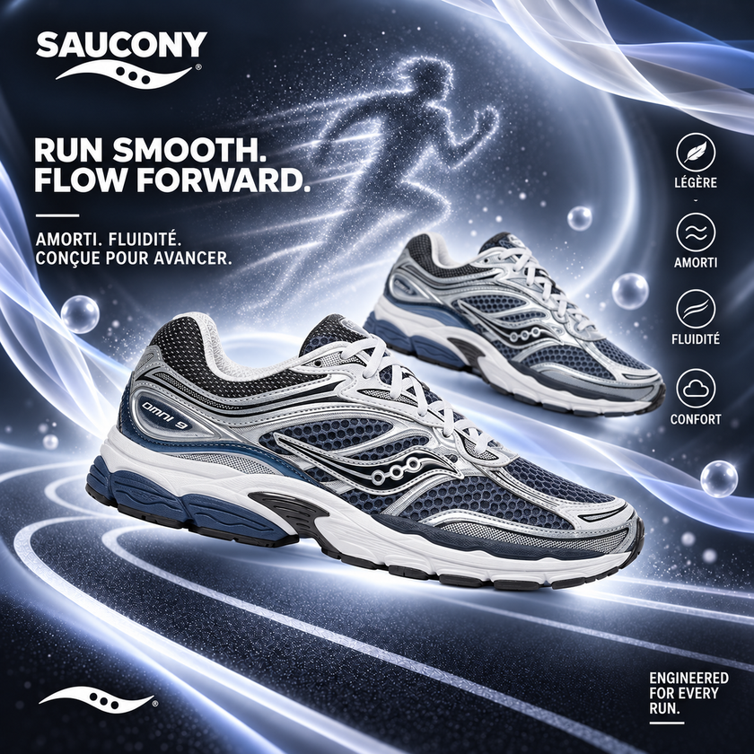 Saucony Omni 9 Bleu Foncé