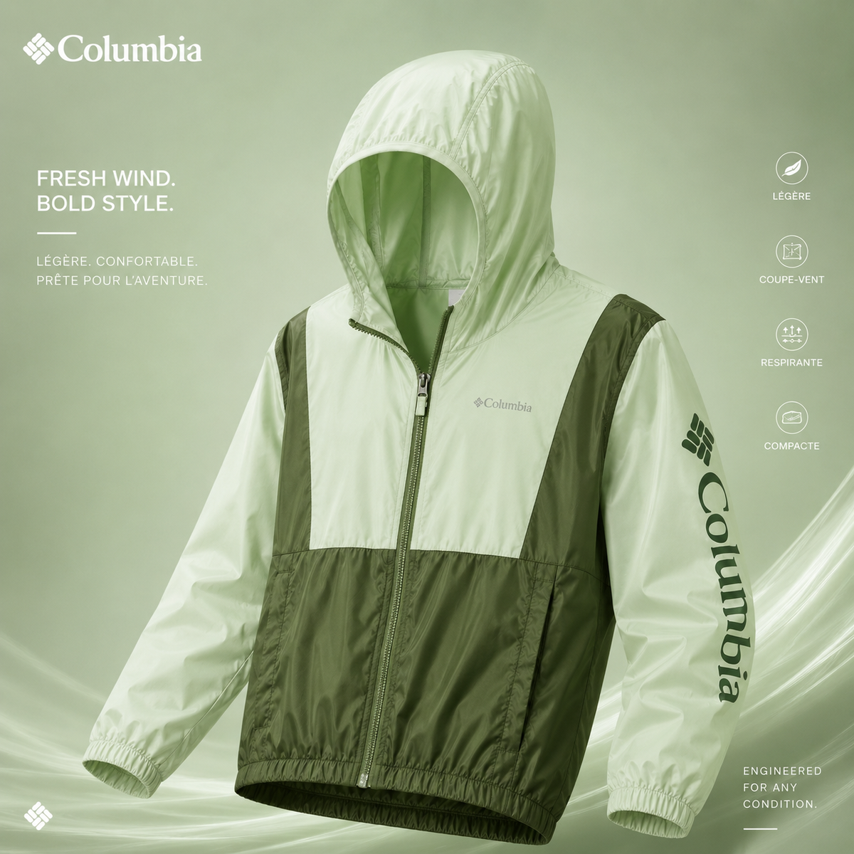 Coupe-vent Columbia Vert