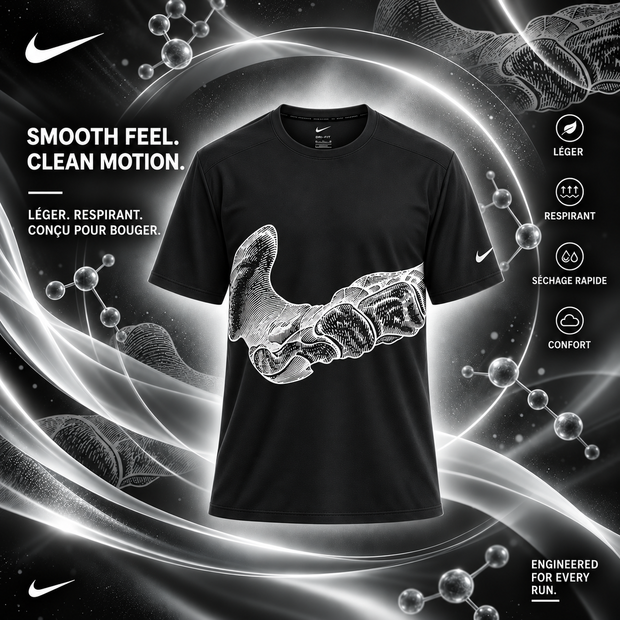 Tee-Shirt Nike Running Os Noir